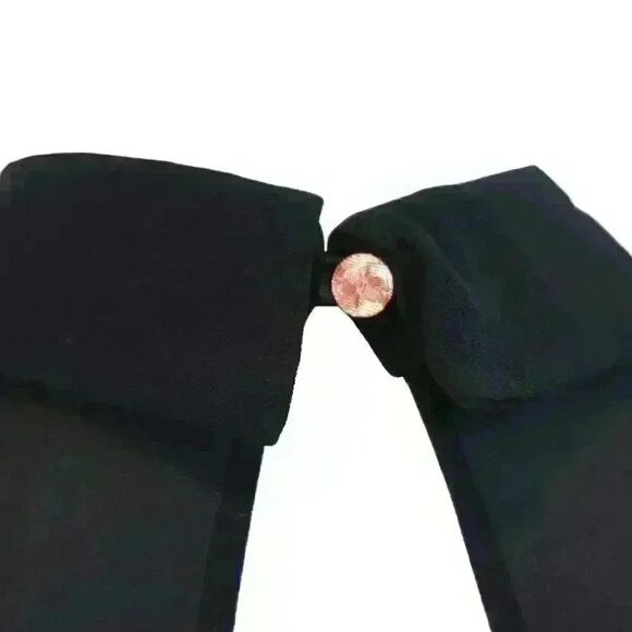 Ted Baker London Black Chiffon Long Sleeve Embroidered Mini Dress Size 0 - Picture 8 of 11